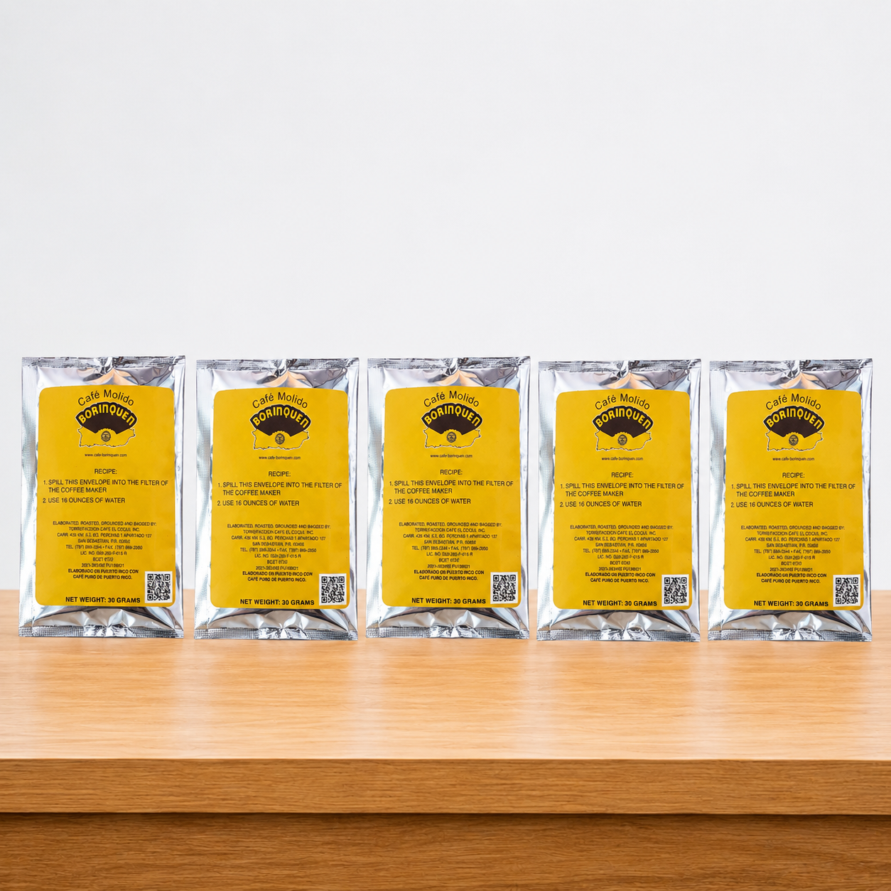 Café Borinquen Single-Serve Coffee Sachets | 30 g × 30 Pack