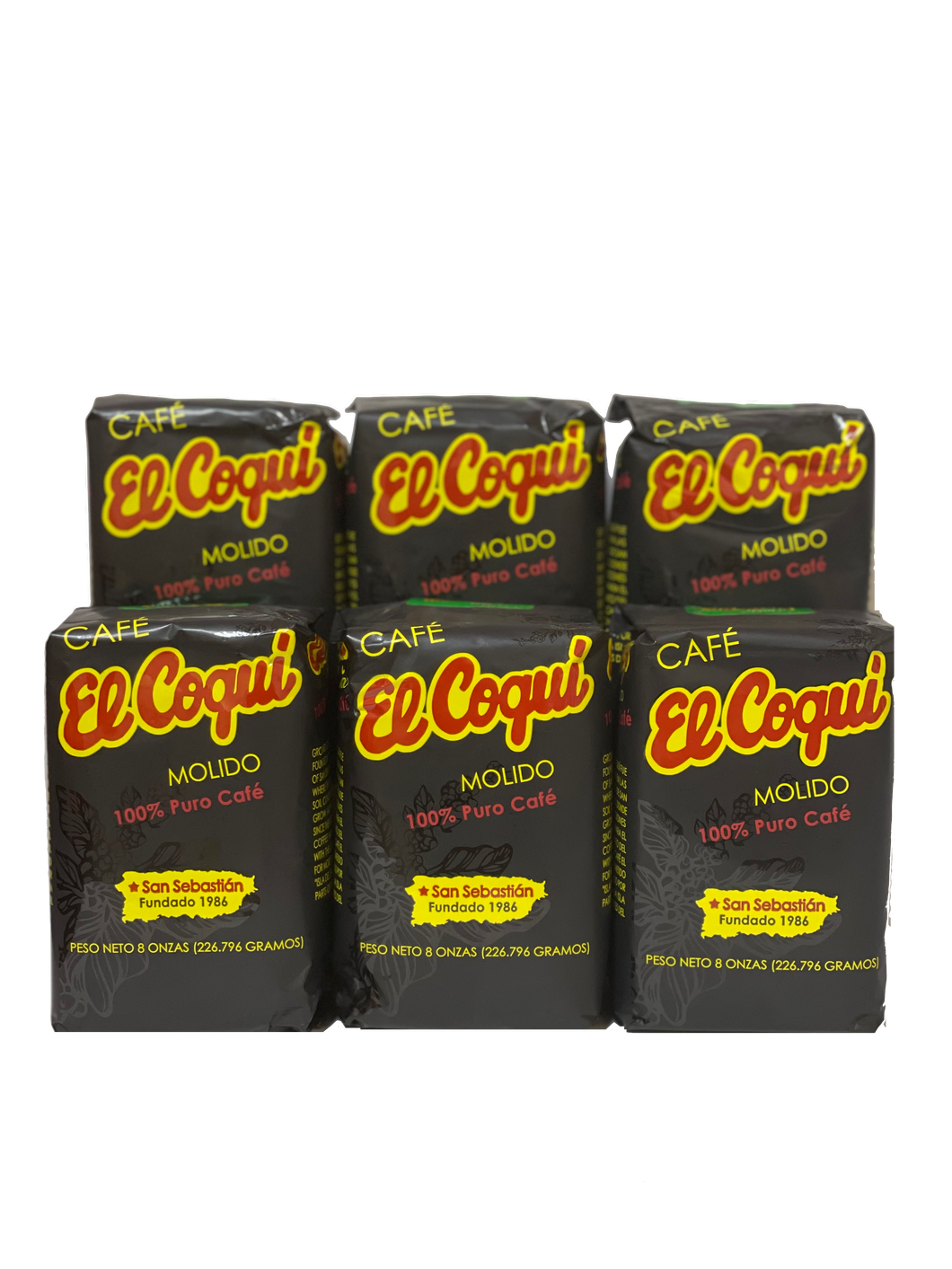El Coqui Ground Coffee  8 oz- Six Pack