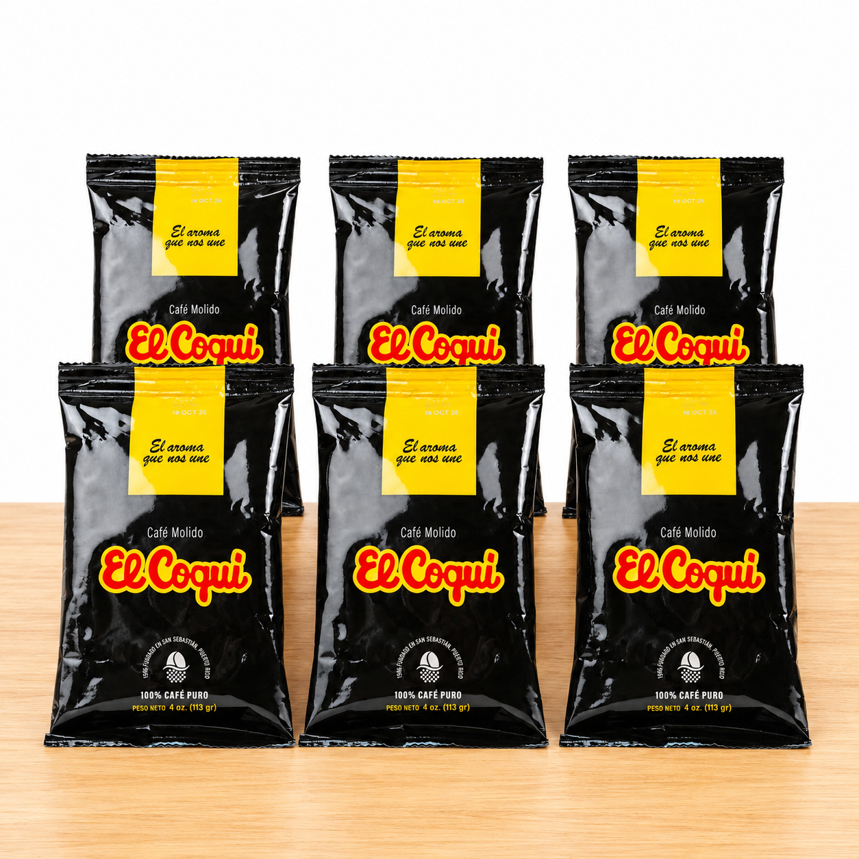 El Coqui Ground Coffee 4oz- Six Pack
