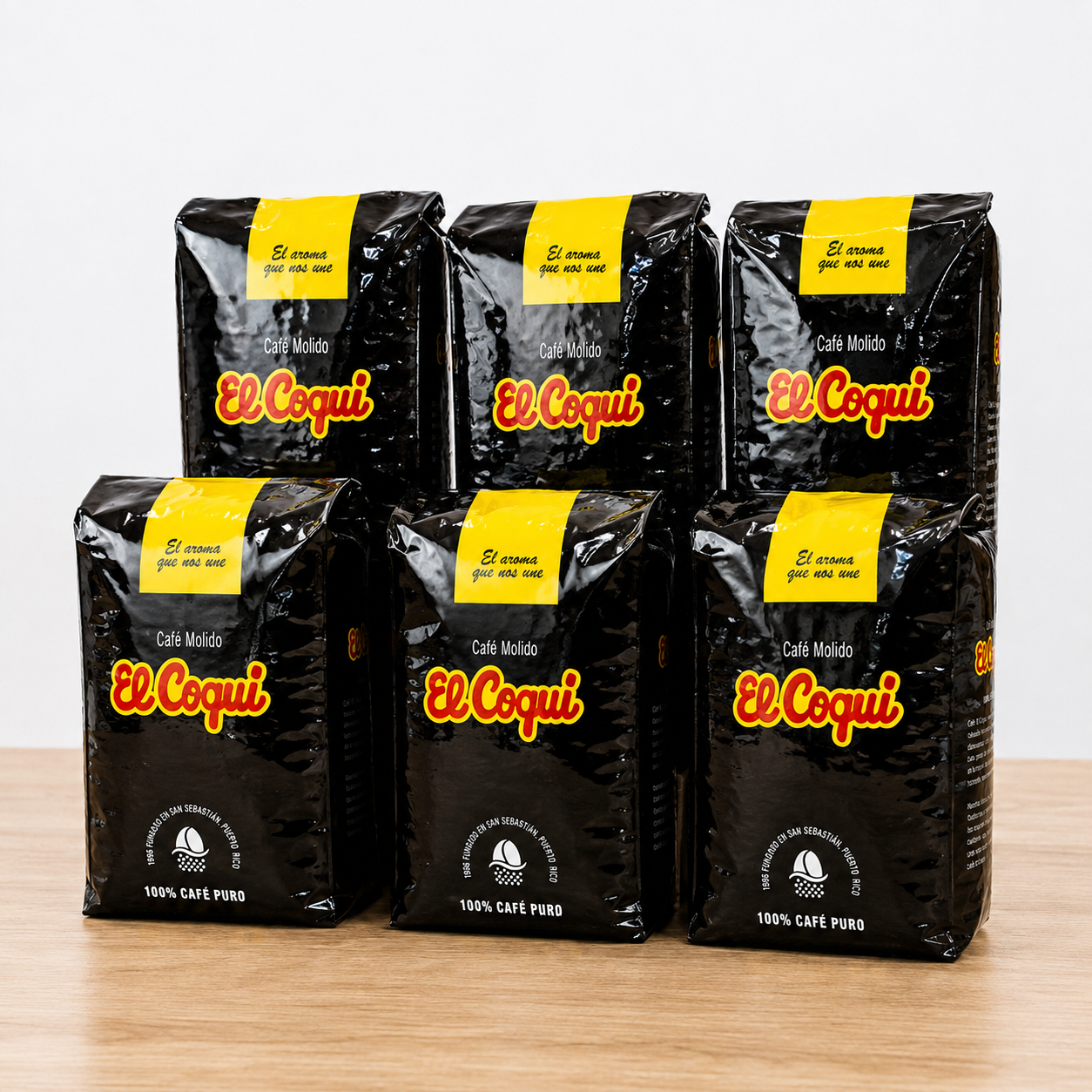 El Coqui Ground Coffee  8 oz- Six Pack