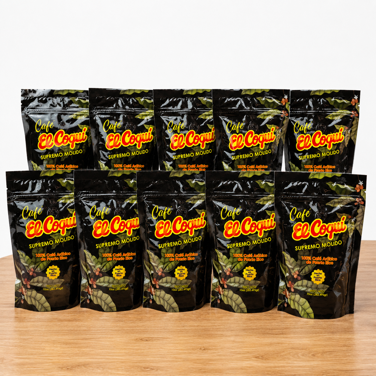 El Coqui Supremo Ground Coffee 10 oz- Ten Pack