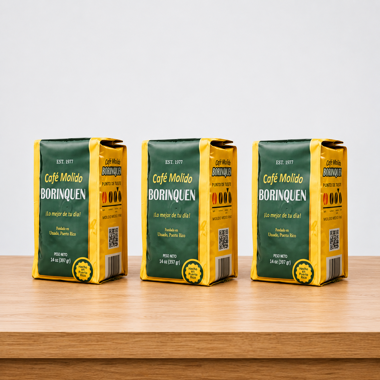 Ground Coffee Borinquen 14 oz- Three Pack