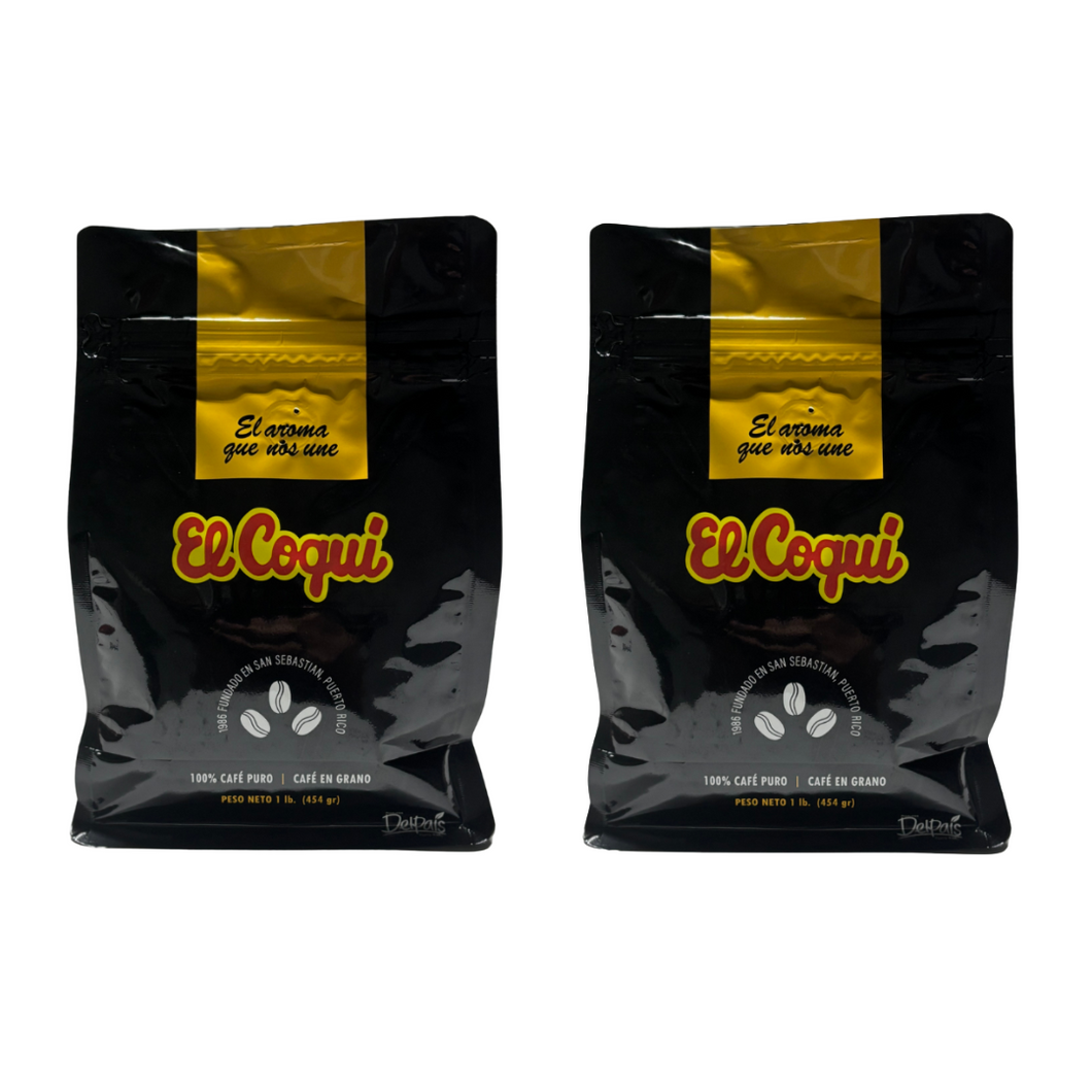 El Coqui Supremo Whole Beans  16 oz- Two Pack